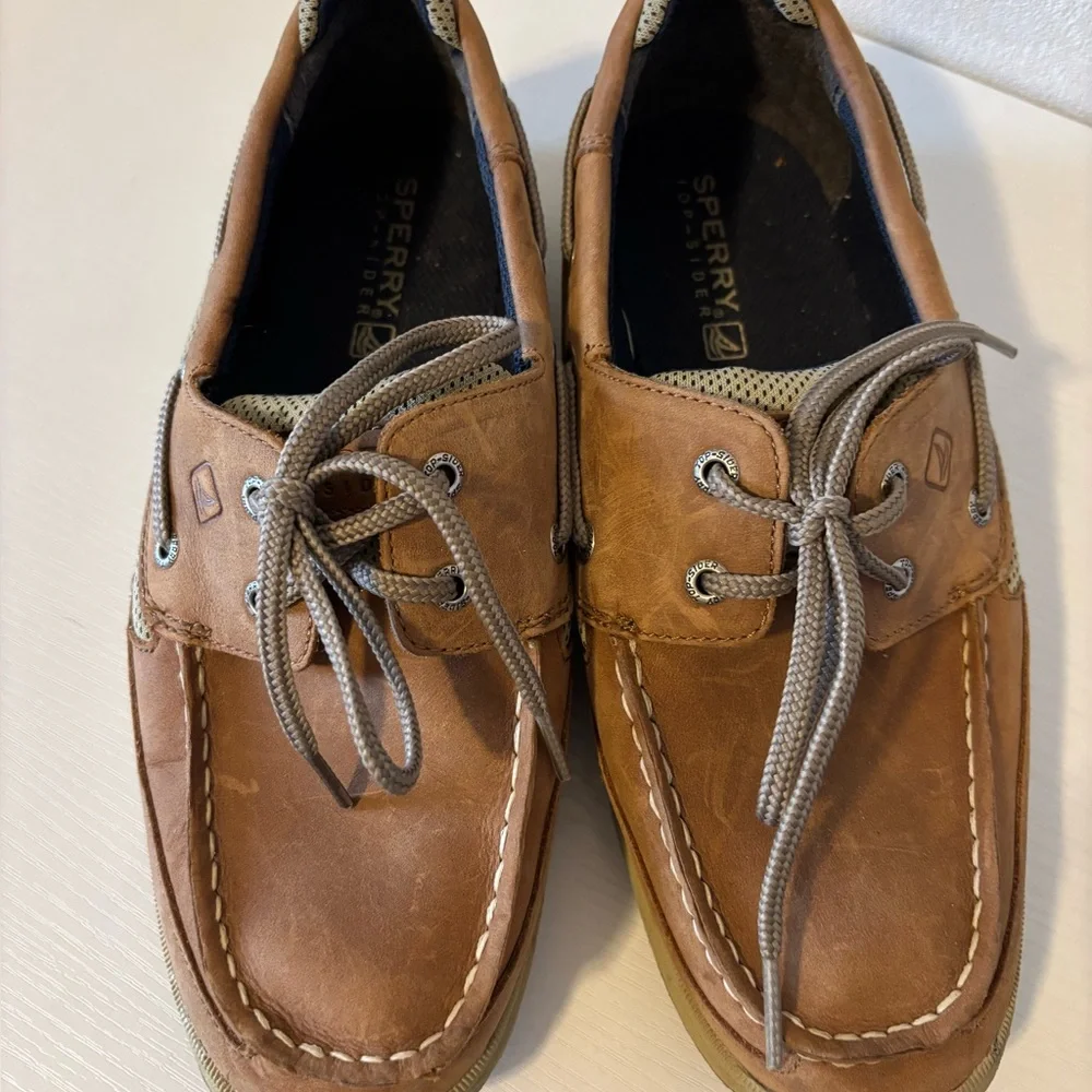 Sperry | Kids Tan Leather Boat Shoes | Size 6M